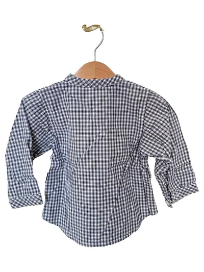 KANZ Kinder Freizeithemd kariert Blau Langarm Gr. 86 Baumwolle Casual