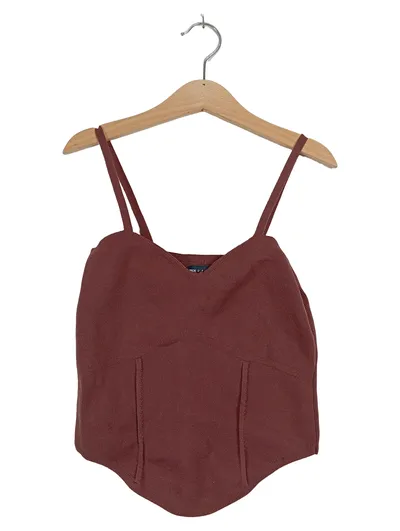 ASOS Design Damen Bustier Korsett Top Gr. 36 Braun Modisch Rippstrick