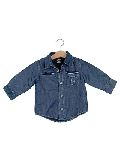 Timberland Kinder Freizeithemd Blau Gestreift Langarm Gr. 68