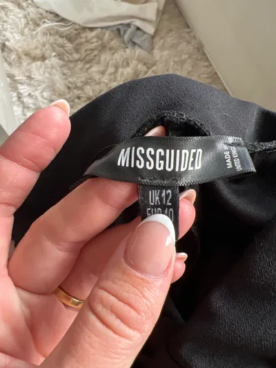 Missguided Damen Jumpsuit Elegant Schwarz Gr. 40/L Cut-Out Party Polyester