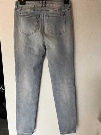 LASCANA Damen Jeans Hose Straight Leg Blau Größe 40 Casual