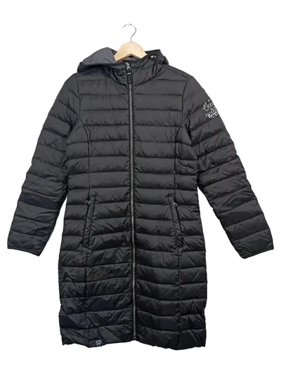 SOCCX Damen Steppjacke mit Kapuze Gr. 36 Schwarz Outdoor