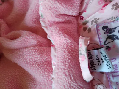 DOPO DOPO Fleecejacke Kinder Mädchen Rosa Kapuze Floral Gr. 86
