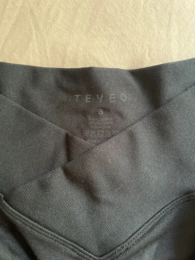 TEVEO Damen Leggings S Grau Sportlich Fitness Yoga Hose