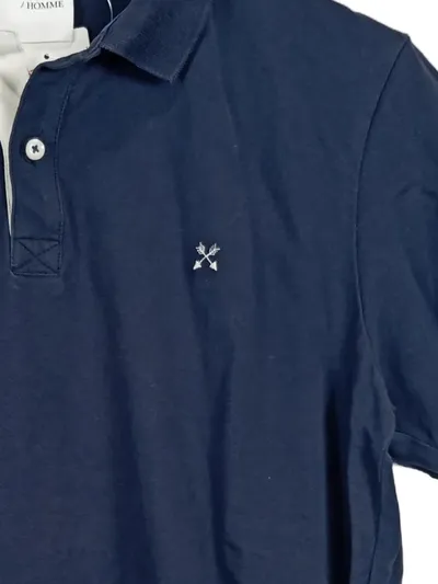 SELECTED HOMME Herren Poloshirt Blau Gr. 48/M Casual Kurzarm