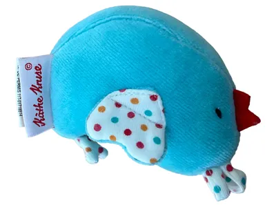 Käthe Kruse Baby Kuscheltier Huhn blau Stofftier Schmusetier