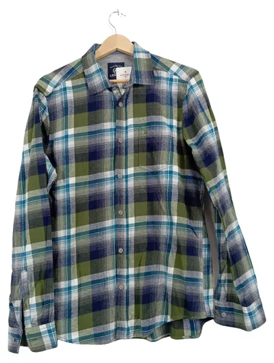 LERROS Herren Freizeithemd Karohemd Gr. M Mehrfarbig Casual Langarm