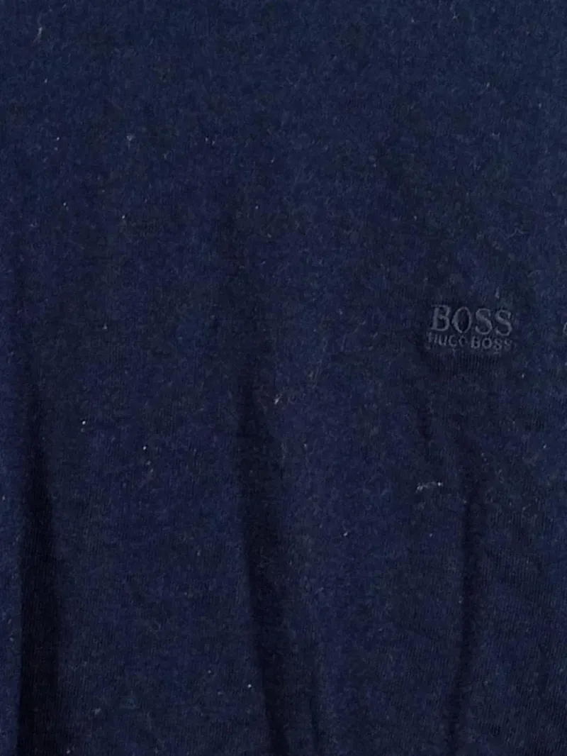 HUGO BOSS Herren Pullover Gr. M Extrafine Merino Wolle Dunkelblau 3