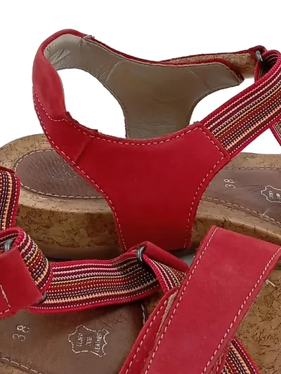 REMONTE Outdoorsandalen Damen Gr. 38 Rot Praktisch Klettverschluss