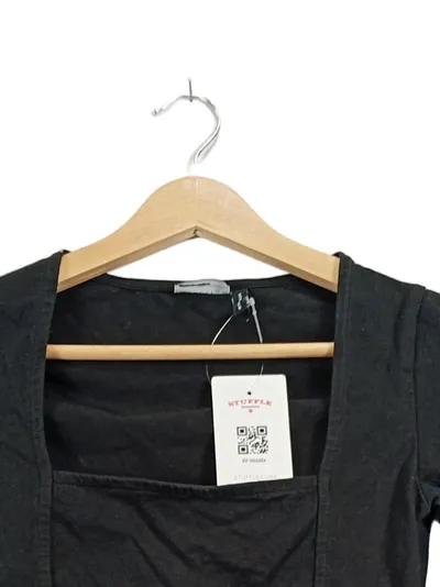 ASOS Damen Langarmshirt Schwarz Gr. 36/S Modern Cropped