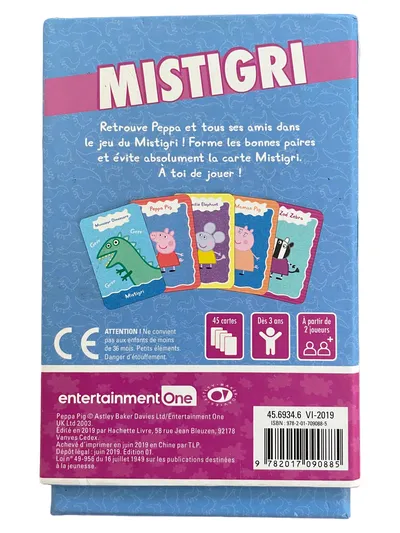 Peppa Pig Mistigri Kartenspiel Paare finden Kinderspiel ab 3 Jahre