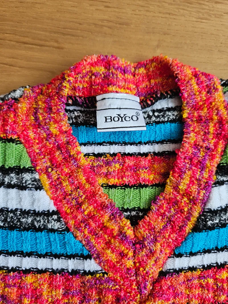 BOYCO Kinder Pullover Gr. 128 Mehrfarbig Gestreift Kurzarm 3
