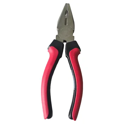 Brüder Kombizange 180mm Zange mit Zweikomponenten-Griff Rot Schwarz