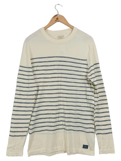 SELECTED HOMME Herren Pullover gestreift Mehrfarbig Baumwolle Gr. L