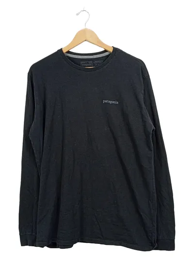 Patagonia Langarmshirt Herren Gr. L Schwarz Line Logo Ridge Outdoor