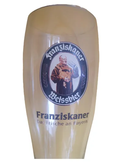 Franziskaner Weißbier Glas 0,5L Weizenbierglas Bierglas Transparent