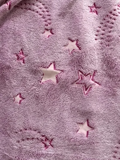Orsolino Babydecke Kinderdecke Lila Sterne Polyester 80x90cm Kuscheldecke