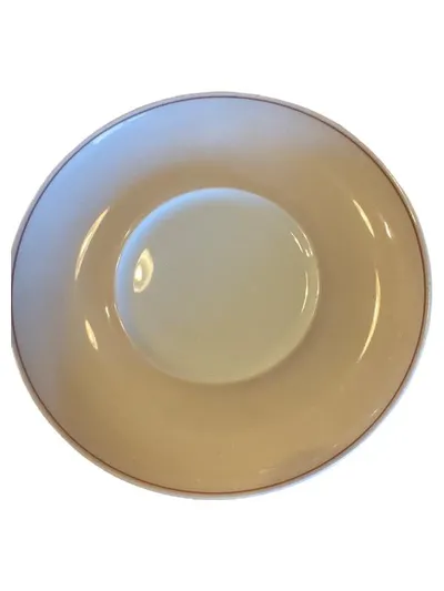 Königl. pr. Tettau Unterteller Porzellan Klassisch Uni Weiß 14cm