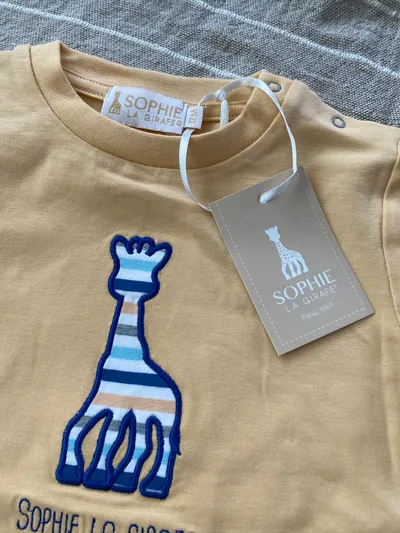 Sophie La Girafe Baby Set Kinder Shirt Hose Gr. 12 Monate / 80 Gelb Giraffe