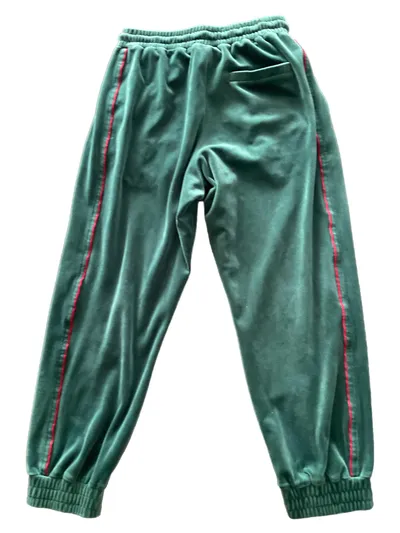Karl Kani Jogginghose Damen XS Grün Velours Samt Signature Hose Sportlich