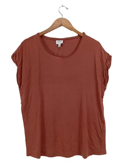 AWARE BY VERO MODA Damen T-Shirt Gr. 40/L Braun Casual Lyocell Shirt