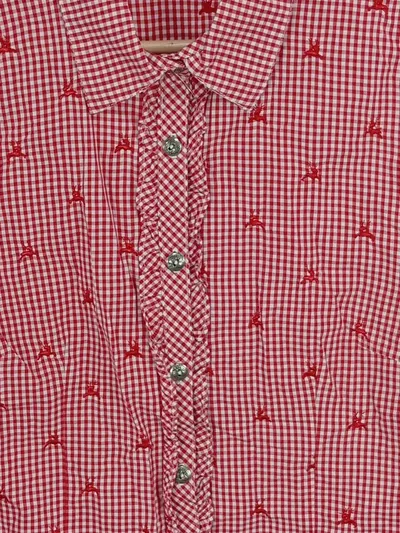 Country Line Damen Trachtenhemd kariert Hirsch Stickerei Gr. 40 Mehrfarbig