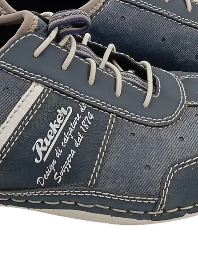 Rieker Herren Sneaker low Blau Gr. 42 Bequemschuh Freizeit