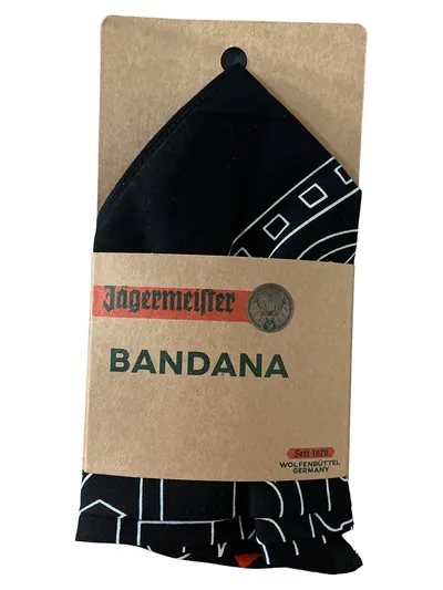 Jägermeister Bandana Schwarz Casual Fanartikel Hirschkopf