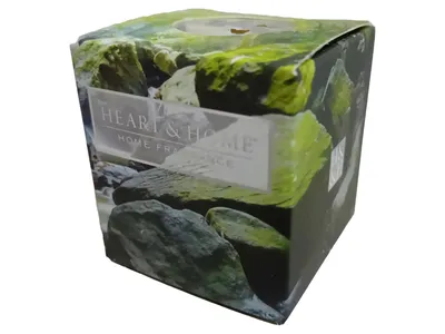 Heart & Home River Rock Duftkerze Wachs Grün 4cm Zylindrisch Alltag