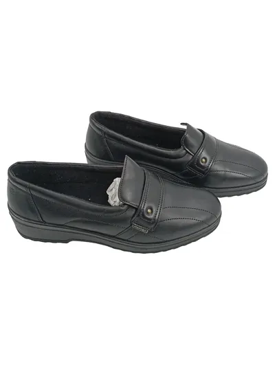 ALPINA Damen Loafer Slipper Schuhe Leder Schwarz Gr. 38 Slip-On