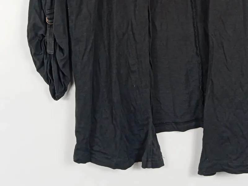 bonprix collection Strickjacke Damen 3/4 Arm Schwarz Gr. 44 XXL Baumwolle 3