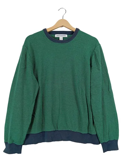 Amazon Essentials Herren Pullover gestreift Baumwolle Grün Gr. 52 XL