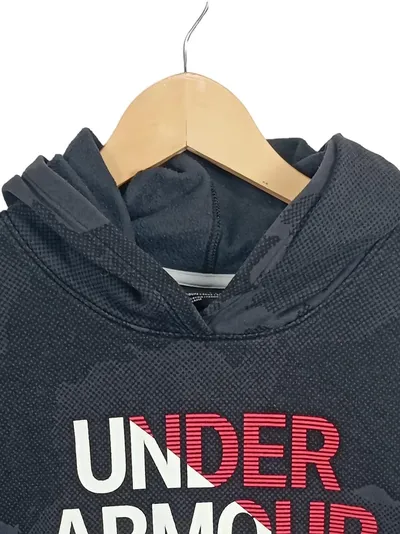 Under Armour Kapuzenpullover Kinder Gr. 42 Schwarz Sportlich Logo