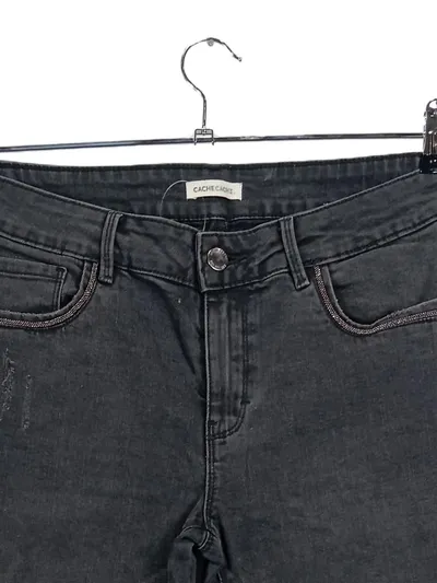 Caché Caché Damen Jeans Skinny Fit Grau Gr. M Casual