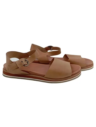 Kickers Sandalen Damen Gr. 40 Braun Leder Casual Sommerschuhe