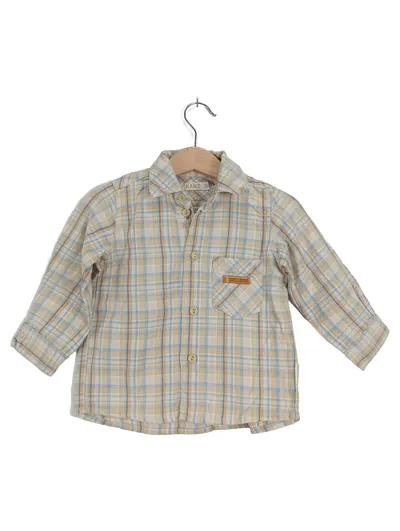 KANZ Freizeithemd Jungen Kariert Langarm Baumwolle Mehrfarbig Gr. 80
