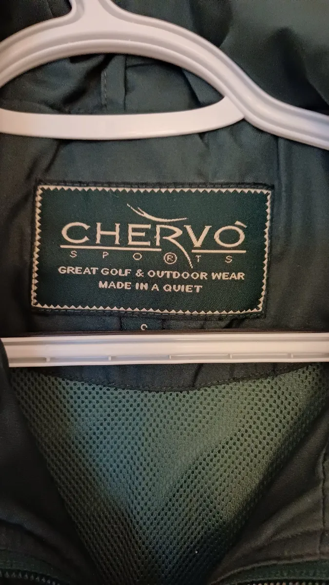 Chervò Herren Outdoorjacke Grün Kapuze Reißverschluss Gr. S Polyester 4