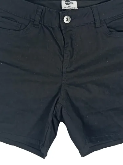 everme Damen Jeans Shorts Gr. 40 Schwarz Casual
