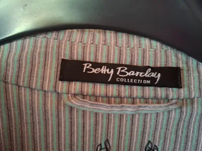 Betty Barclay Damen Blazer Gr. 38 Blau Gestreift Business