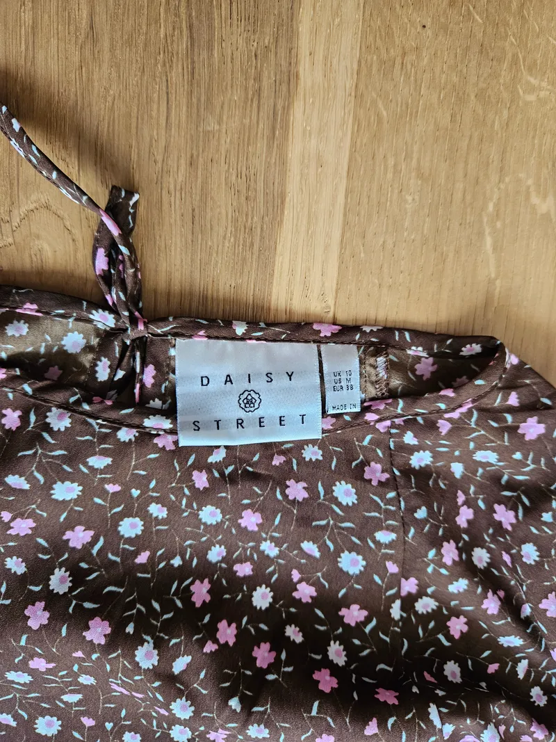 Daisy Street Damen Freizeitkleid Gr. 38 Braun Blumenmuster Casual 5