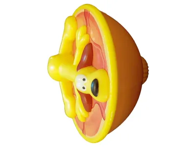 Garfield Motorikschleife Katze Spielzeug Kunststoff Orange 7cm