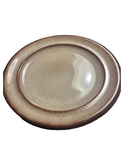 Ceramano Essteller Vintage Braun Keramik Teller