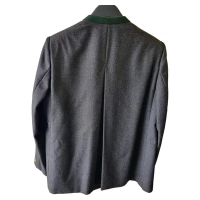 Distler Trachtenjanker Herren Jacke Grau Gr. 27 Wolle Traditionell