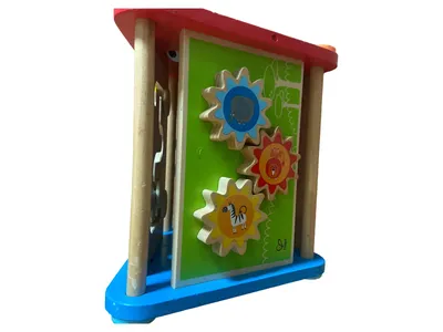 Hape Motorikschleife Holzspielzeug Tiere ab 12 Monate Mehrfarbig 22cm
