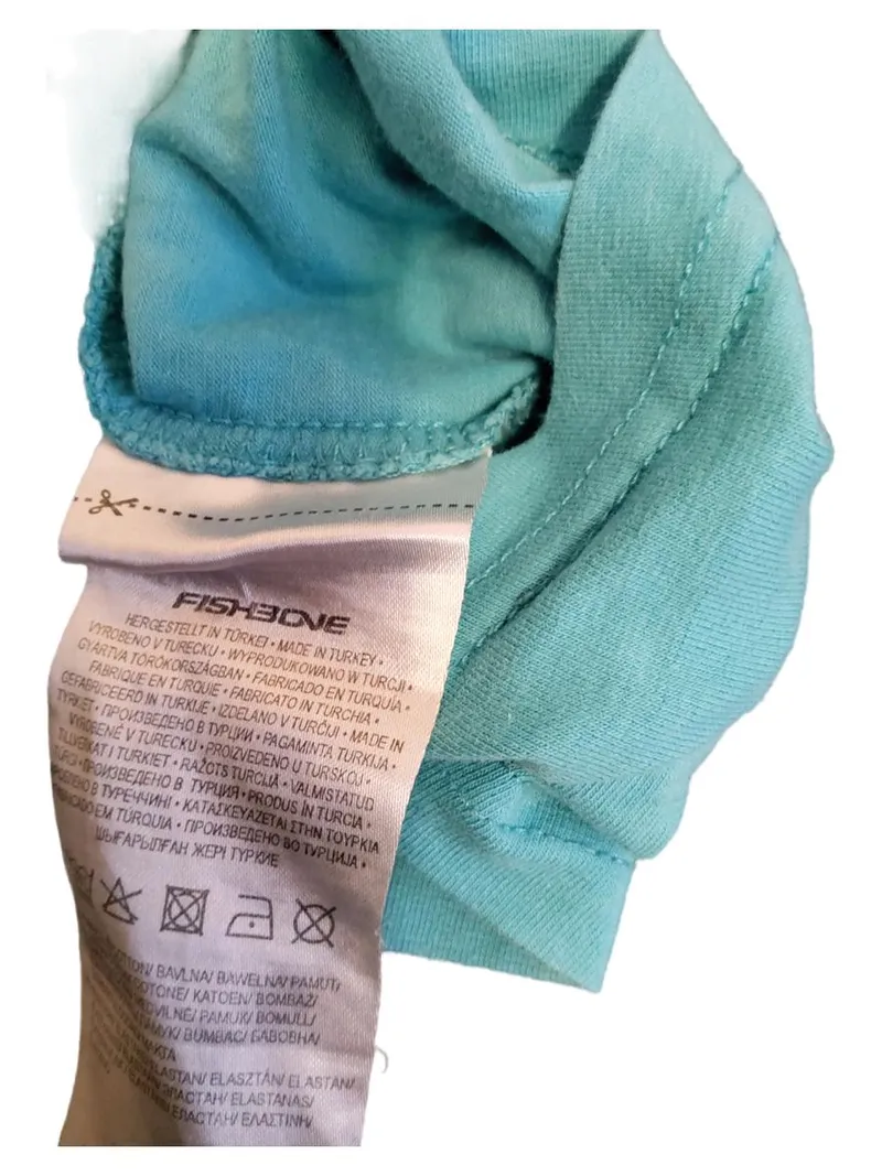 Fishbone Damen Sport Shorts Türkis Gr. M Baumwolle Kordelzug 2