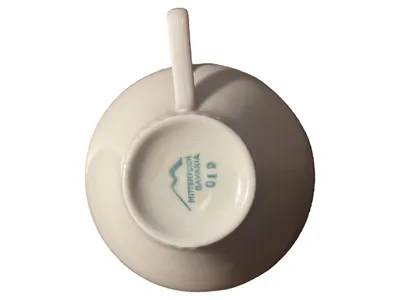Mitterteich Teeservice Retro Porzellan Weiß Kaffeetasse Untertasse Kuchenteller