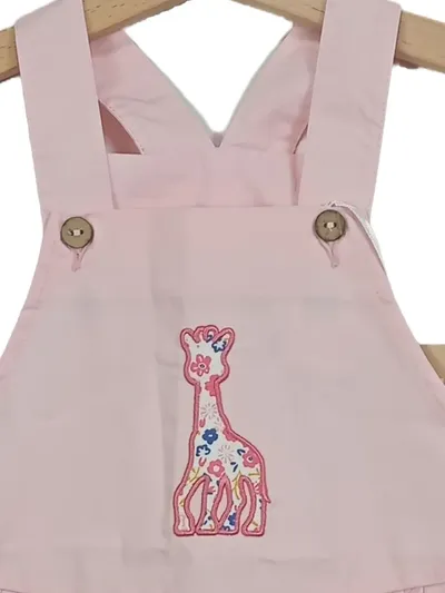 Sophie La Girafe Latzhose Baby Mädchen Gr. 80 Rosa Baumwolle Charmant