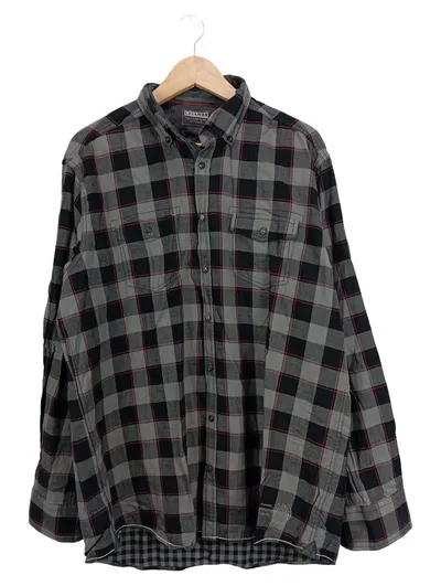 Calamar Herren Freizeithemd Kariert XL Casual Mehrfarbig Langarm