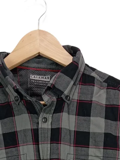 Calamar Herren Freizeithemd Kariert XL Casual Mehrfarbig Langarm