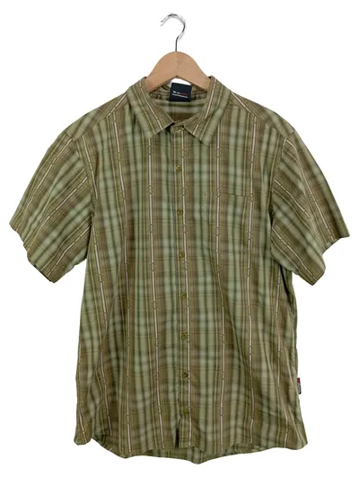 Sherpa Adventure Gear Herren Freizeithemd kariert Grün Gr. 50/L Kurzarm